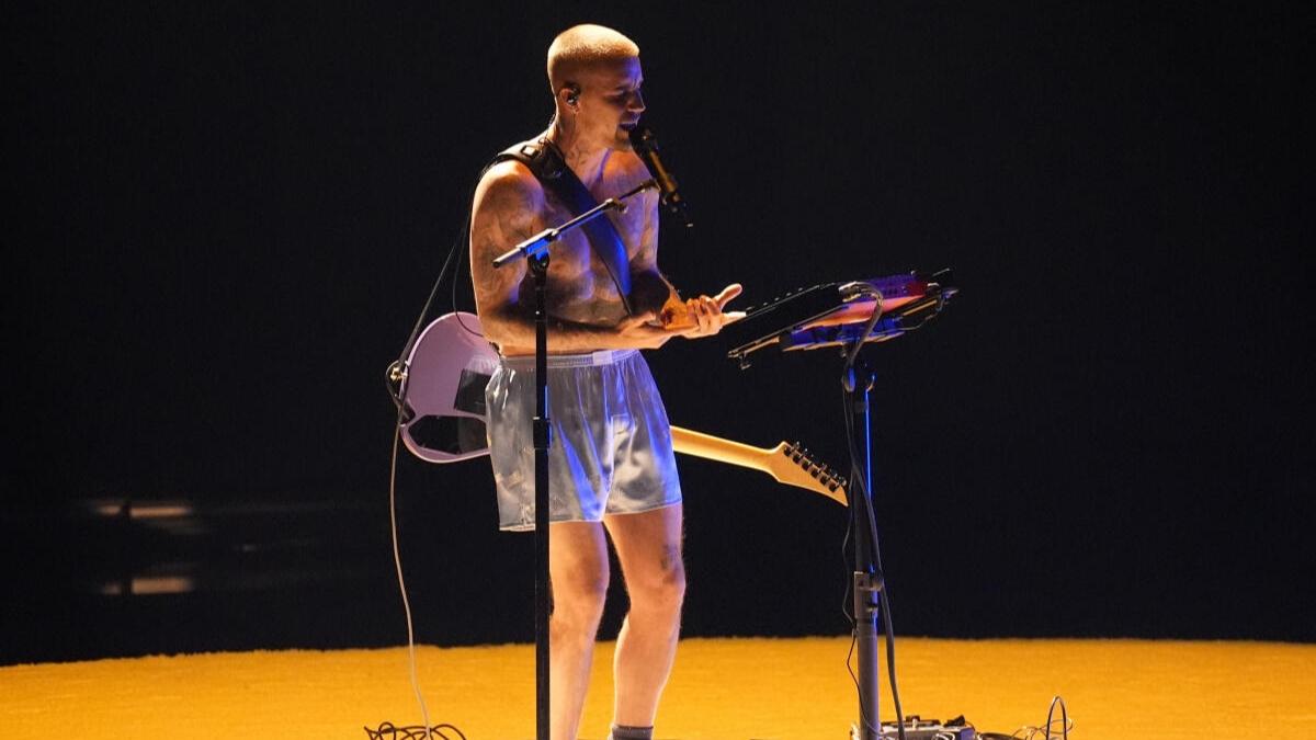 Grammy Awards 2026: Justin Bieber flaunts abs, tattoos as he performs 'Yukon' on stage